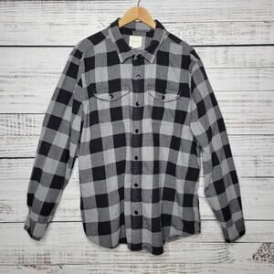 American Eagle Men's Plaid Flannel Button Down Long Sleeve Shirt | XXXL